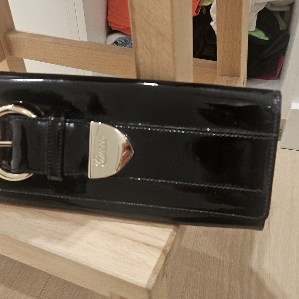 Black Patent Leather GUCCI Clutch